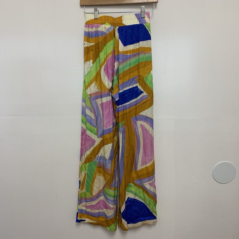 Self Contrast Multicolor Printed Pull On Pants XS - Picture 3 of 3